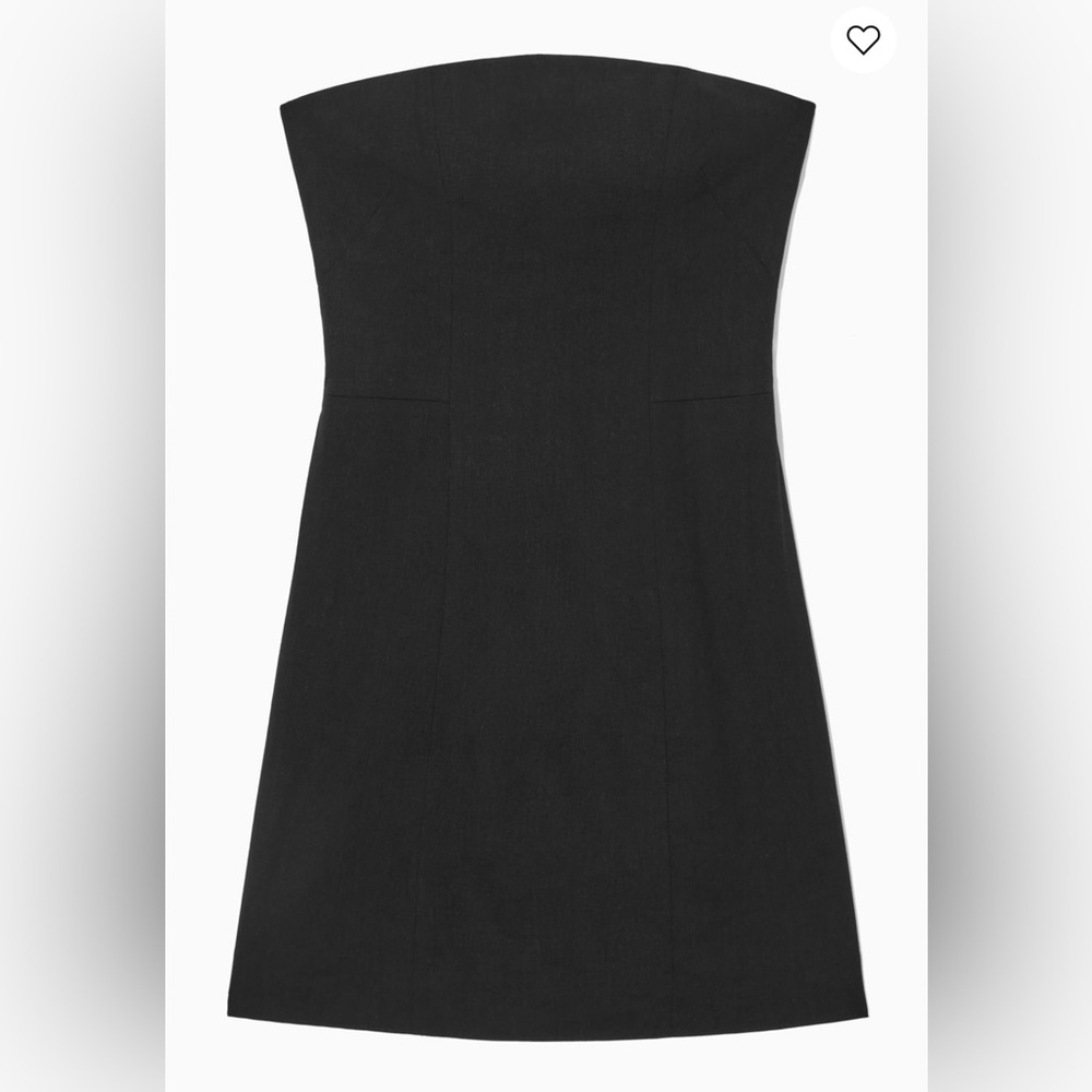Cos Linen Blend Mini Bustier Dresss